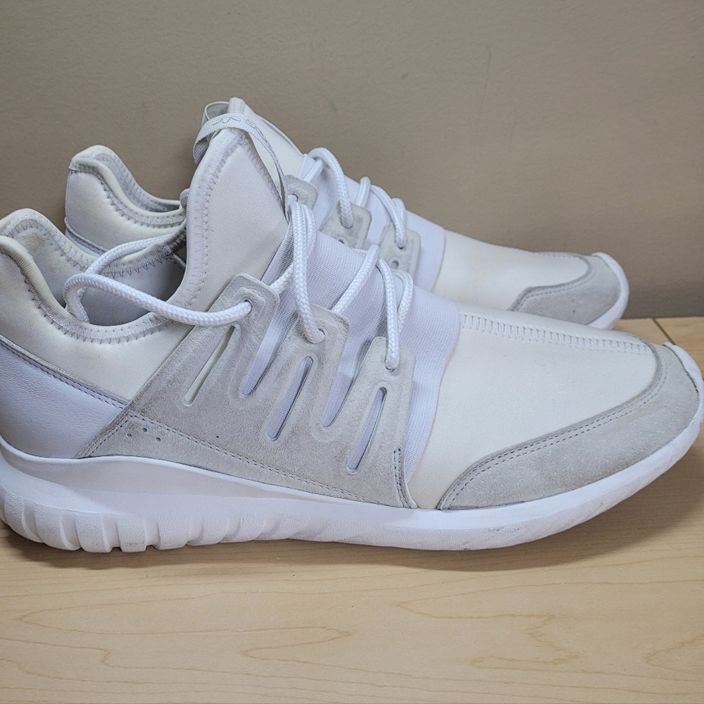 Adidas Original Tubular Radial White on White Men's Size 11.5
